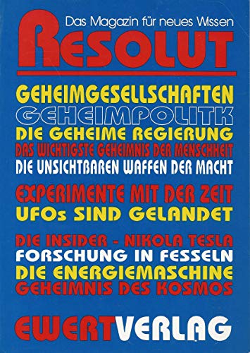 Resolut , Das Magazin für neues Wissen , Buchauszüge des Verlages ,
