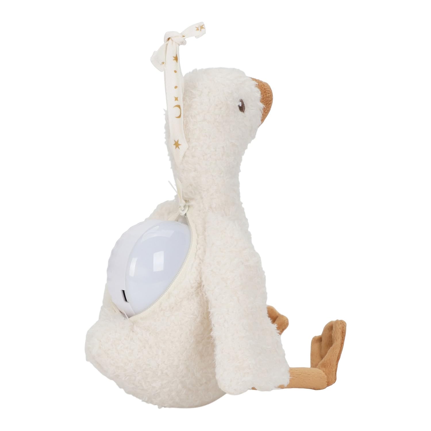 Little Dutch 8440 Peluche con luce e suoni Piccola oca - Newborn Naturals bianco