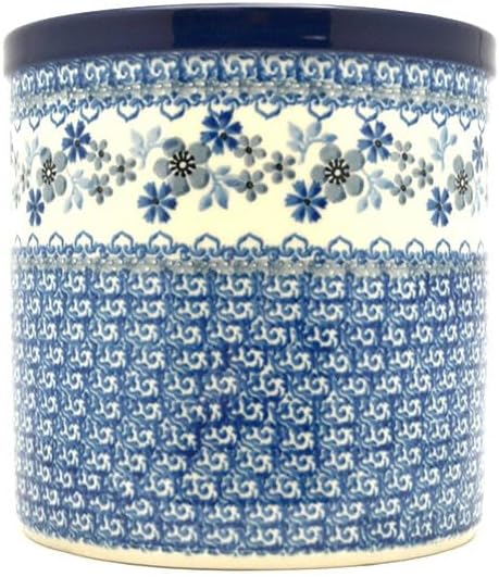 Polish Pottery Utensil Holder - Blue Horizon