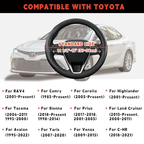 Noplkdss Steering Wheel Cover for Toyota Camry, Tacoma, RAV4, Corolla by Noplkdss - Used condition - Image 2