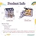 TuKIIE DIY Miniature Dollhouse Kit with Furniture, 1:32 Scale Creative Room Opened & Closed Mini Wooden Doll House for Kids Teens Adults(Happy House)