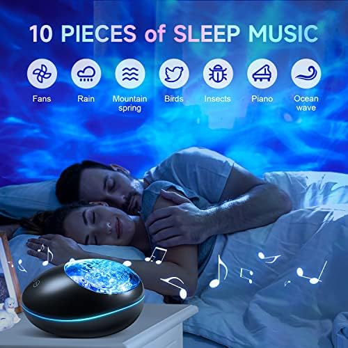 ONEFIRE Galaxy Projector, White NoiseNightLight, Bluetooth Music Ceiling Projector with Remote Timer and Galaxy Light Skylight, Star Lights for Kids and Teen Girls