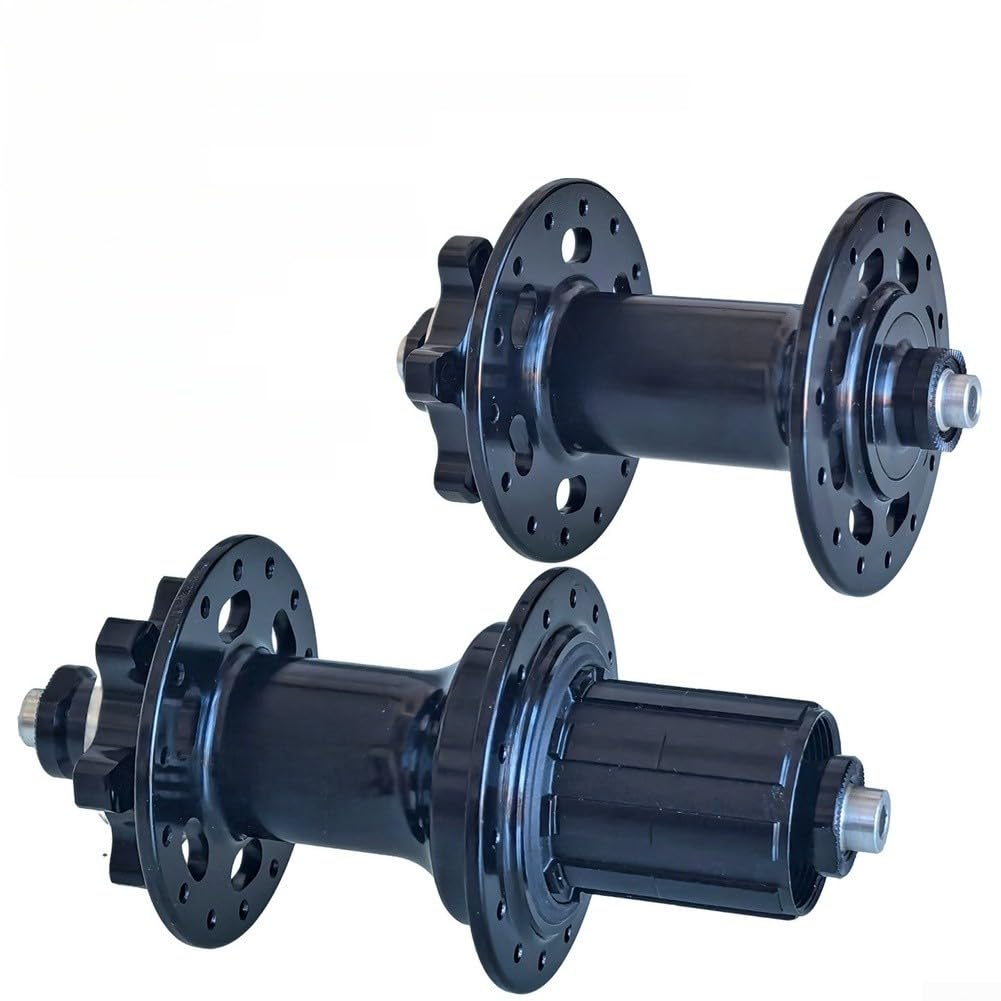 Besttoolifes Set mozzo bicicletta anteriore posteriore 100mm e 135mm | Mozzi bici in lega di alluminio con cuscinetti sigillati, per cassetta HG 11/12 velocità, freno a disco a 6 bulloni