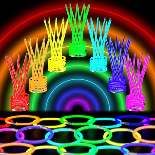 Relota 120pcs Glow Sticks, Neon Glow Sticks Party Set with Connector, Length 20 cm Luminous Wristbands for Children, for Parties, Weddings and Halloween Decorations Relota 120pcs Glow Sticks, Neon Glow Sticks Party Set with Connector, Length 20 cm Luminous Wristbands for Children, for Parties, Weddings and Halloween Decorations
