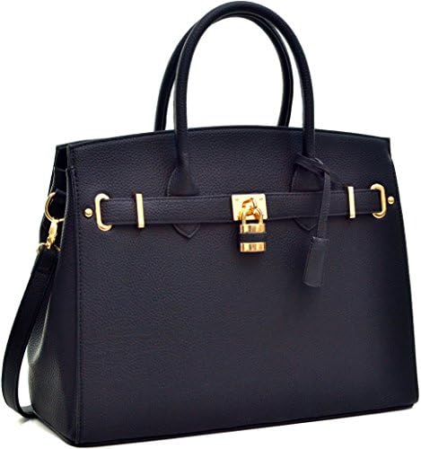 MMK Collection Fashion Womens Briefcase Handbag Satchel Purse with Stitching Decor