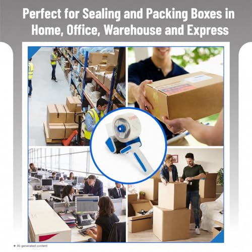 Image of Mr. Pen- Packing Tape Dispenser Gun 2-Inch, Blue, 16 Pack with 4 Rolls Tape