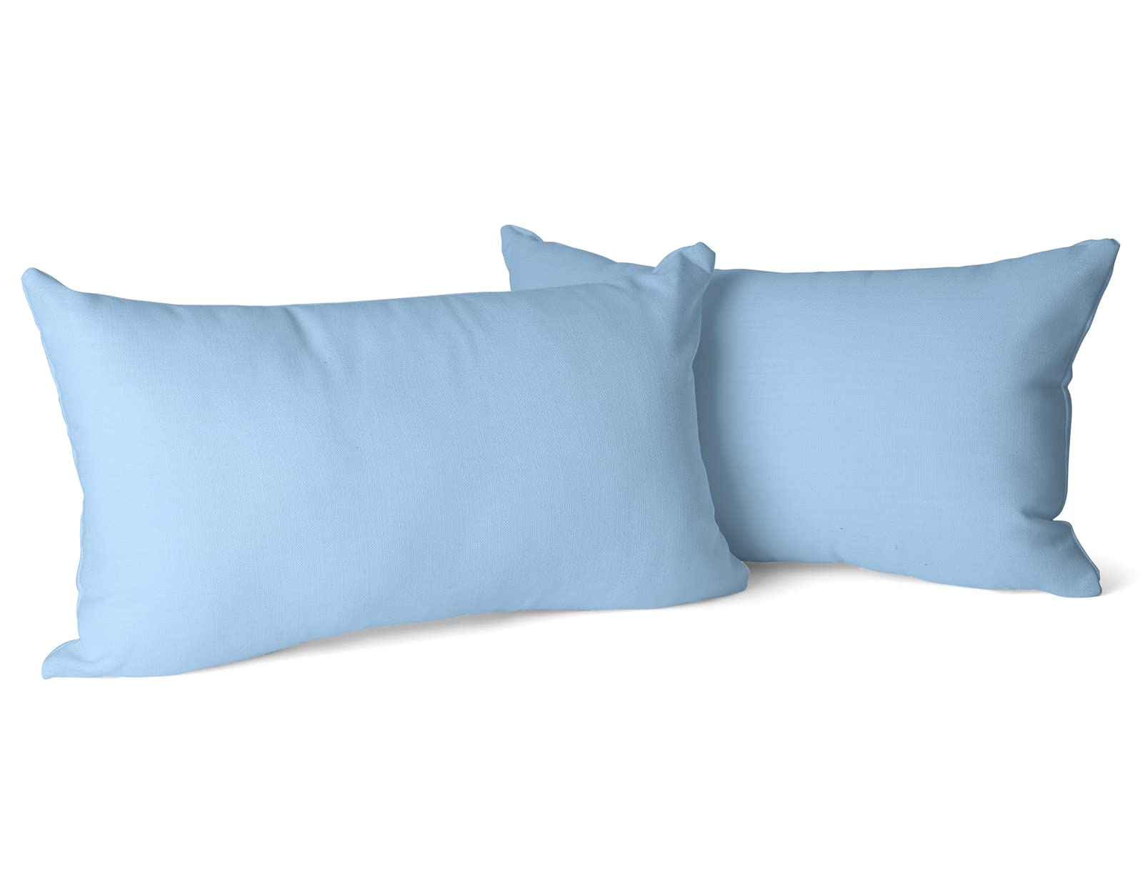 Amolavet Kissenbezug 40 x 80 Blau 2er Set Kopfkissenbezug 40x80 mit Hotelverschluss aus Gebürsteter Mikrofaser Weich Kuschelig Pflegeleicht Langlebig