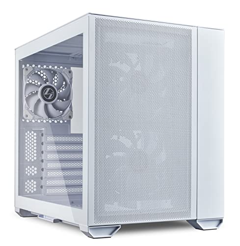 Gabinete para PC Lian Li O11 Air Mini Blanco, Torre Media, Paneles de Malla de 3 Lados, Soporta 4 Discos Duros de 3.5 Pulgadas, Compatible con E-ATX, ATX, Micro-ATX y Mini-ITX, Panel Trasero Modular miniatura 1