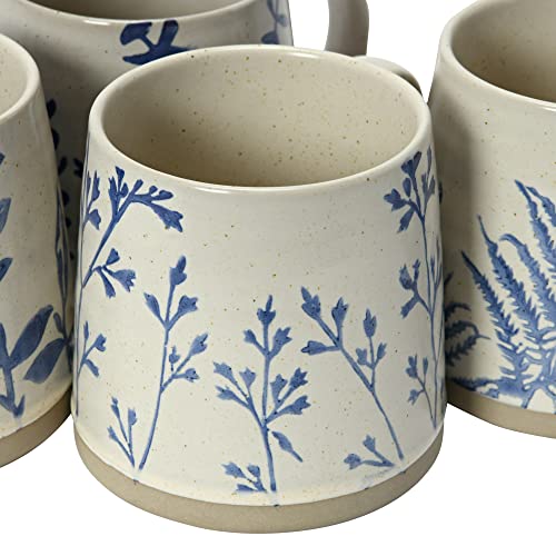 Juego de 4 Mugs de Stoneware Azul Antiguo miniatura 6