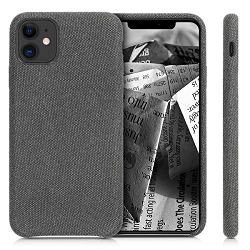 Kwmobile Case Compatible With Apple Iphone 11 - Case Tpu And Fabric Smartphone Phone Cover In Canvas Grey #TOP4