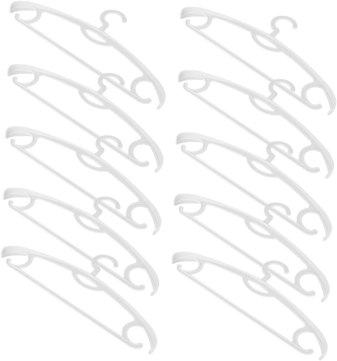 10pcs Thick Wide Shoulder Clothes Hangers Solid Plastic Non-Slip Rotatable Coat Hangers Traceless Wardrobe Brackets for Home Closet Organization