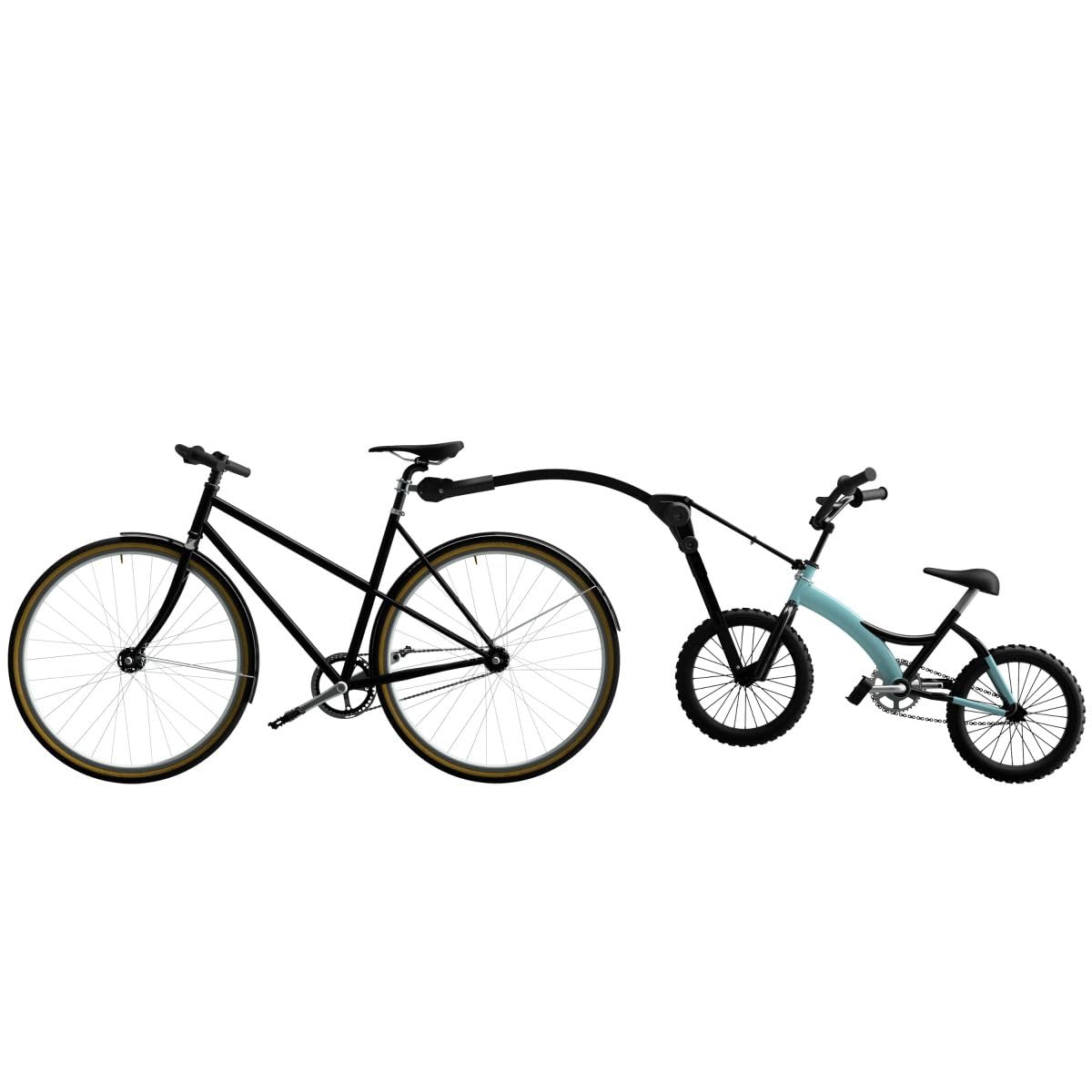 Peruzzo Bike Trailer - Trail Angel Children Bike Tow Bar - Black