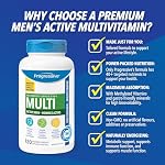 Progressive Advanced Daily Multivitamin for Active Men, with Quercetin, Maca, Ashwagandha, and Siberian Ginseng. Supports Immune Health, Muscle Function, and Energy, 100% Complete, Canadian-Made 120 Count