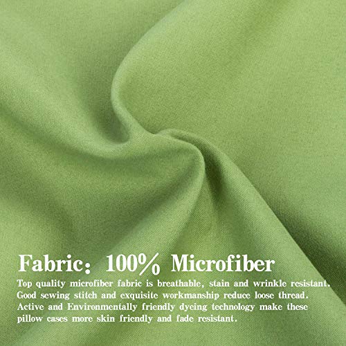 Image of NTBAY California King Microfiber Flat Sheet, 108 x 102, Sage Green