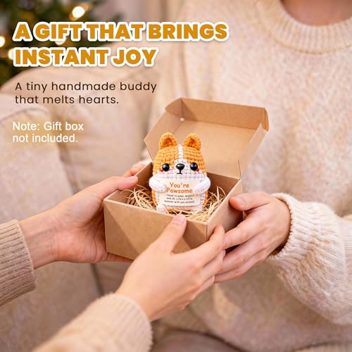 Corgi Gift for Corgi Lover, Cute Positive Animals Crochet Dog - image 5
