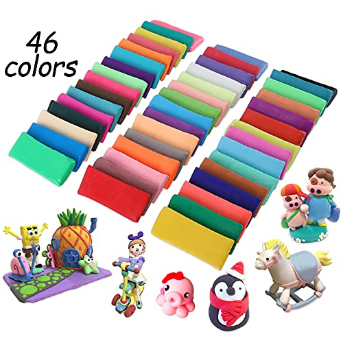 SUNNOW Argilla Polimerica 46 Colori - Fai da Te