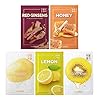 THESAEM Natural Facial Mask Sheet 21ml 20 Pack - Korean Skincare Moisturizing and Nourishing Facial Mask Sheet Variety Combo Pack