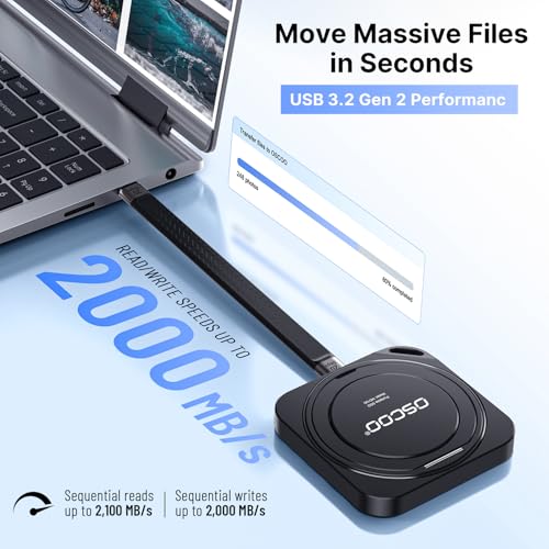 Image of 4TB Magnetic External SSD, Up to 2000MB /s Portable Hard Drive | Phone SSD Compatible with MagSafe iPhone ProRes 4K, Mac, Windows PC, Laptops - Ideal Gaming,Photographers,Content Creators