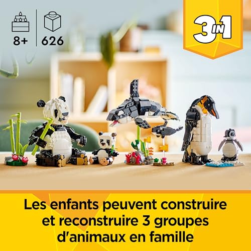 Lego Creator 3 en 1 Animaux Sauvages : La Famille De Pandas Lego La Boite - vue 4