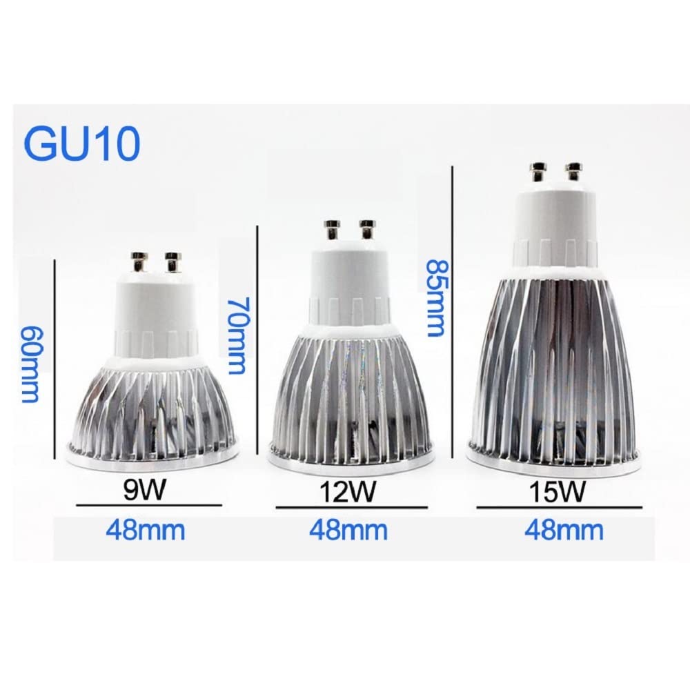 XYAL Lampadine, Confezione da 10, Faretto LED COB GU10/E27/GU5.3/E14 AC220V 3W/5W/7W Lampada da soffitto in alluminio for uso domestico Sorgente luminosa(Warm white,E27 7W)