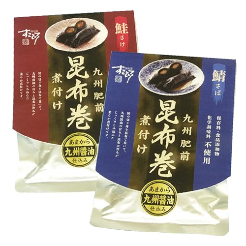 無添加 昆布巻き 詰め合わせ さば 鮭 各2袋 計4袋 手作り 九州甘辛仕立て b-77