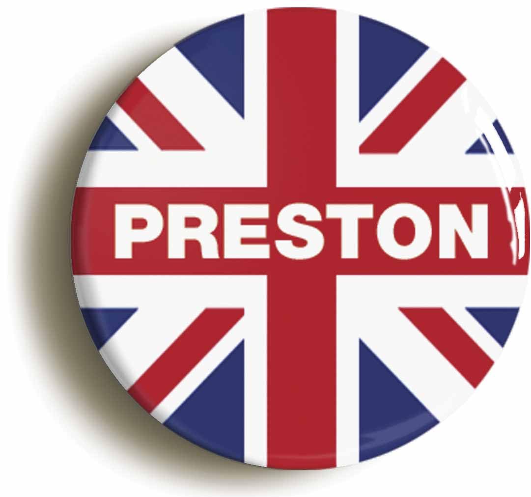 Preston Union Jack Fridge Magnet (Circular 2inch / 50mm Diameter)