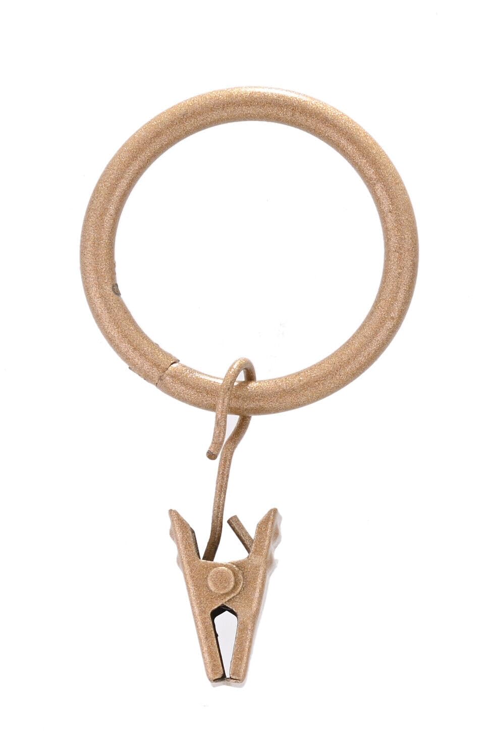Lister Cartwright 19 mm Curtain Rings Light Bronze Metal Clip(10x Curtain Rings)
