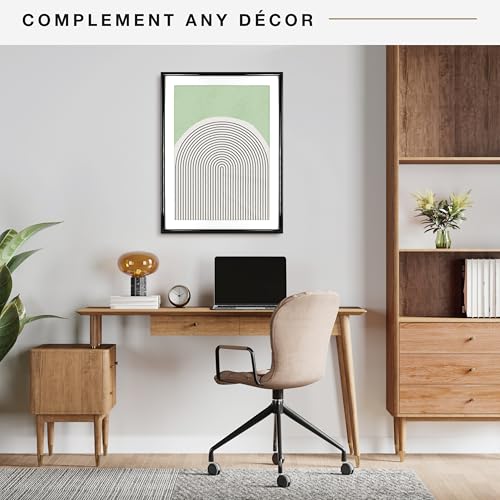 Image of MCS Trendsetter Poster Frame With Mat Option, 24x32 Matted to 20x28, Black | Trendsetter Poster Frame For Photos, 24x32 Inch, Displays 20x28 Inch Matted Or 24x32 Unmatted, Black, 1-Pack