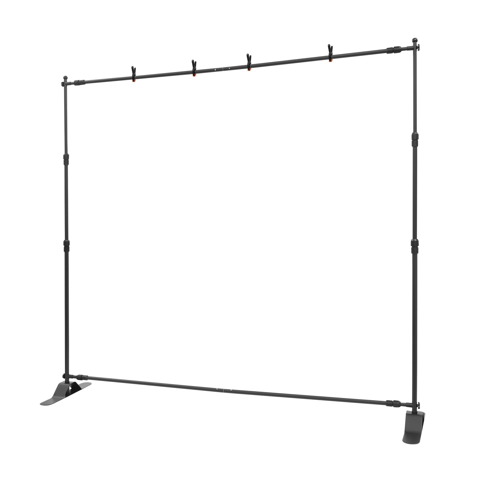 Soporte de fondo para fotos, 3,3 x 2,6 m, sistema de fondo ajustable con 4 pinzas de fondo para estudio fotográfico, retrato, fotografía de producto