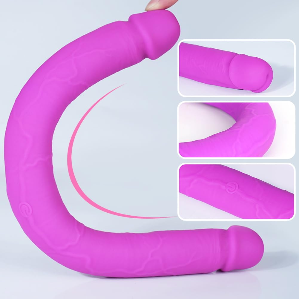 SXOVO Doppio Vibratore Da 40 Cm Con Telecomando Vibratore Per Il Punto G Per Lei Durante Il Sesso Giocattoli Sessuali Per Donne, Lesbiche, Coppie