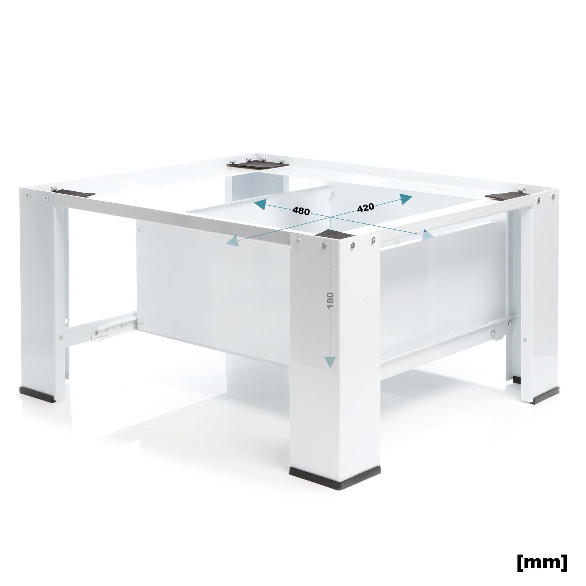 WilTec Elevador para Lavadora Base Soporte con cajón Pedestal para Lavadora hasta 150 kg