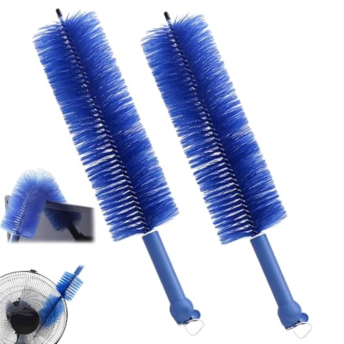 Image of Fan Cleaner Brush, Flexible Ceiling Fan Cleaner, New Bendable Dusting Brush for Electric and Blind, Reusable Microfiber Dust Collector (Blue*2PCS)