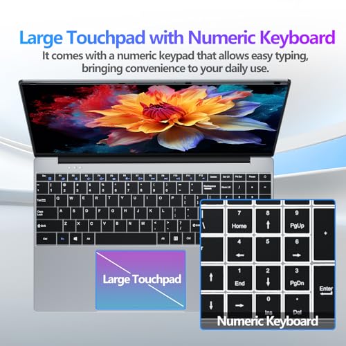Image of DUNHOO Laptop, 15.6 Inch Laptops Core M3-6Y30 Processor 8GB RAM 256GB SSD, 2026 Laptop Computer with 180Opening, Win 11 Pro, FHD 1920*1080, Portable Office Lap Top for Business Student Light Gaming