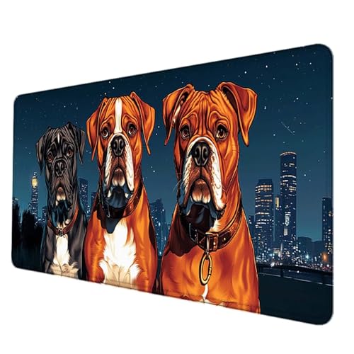 Alfombrilla ratón gigante impermeable alfombrilla mousepad gaming con diseño de perro para escritorio