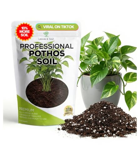 Professional Pothos Soil Potting Mix 2.2 Quarts Ready to Use, Premium Indoor Plant Soil for Pothos Plants, Pothos Dirt with Peat Moss Coco Coir Perlite Dolomite, Made in USA