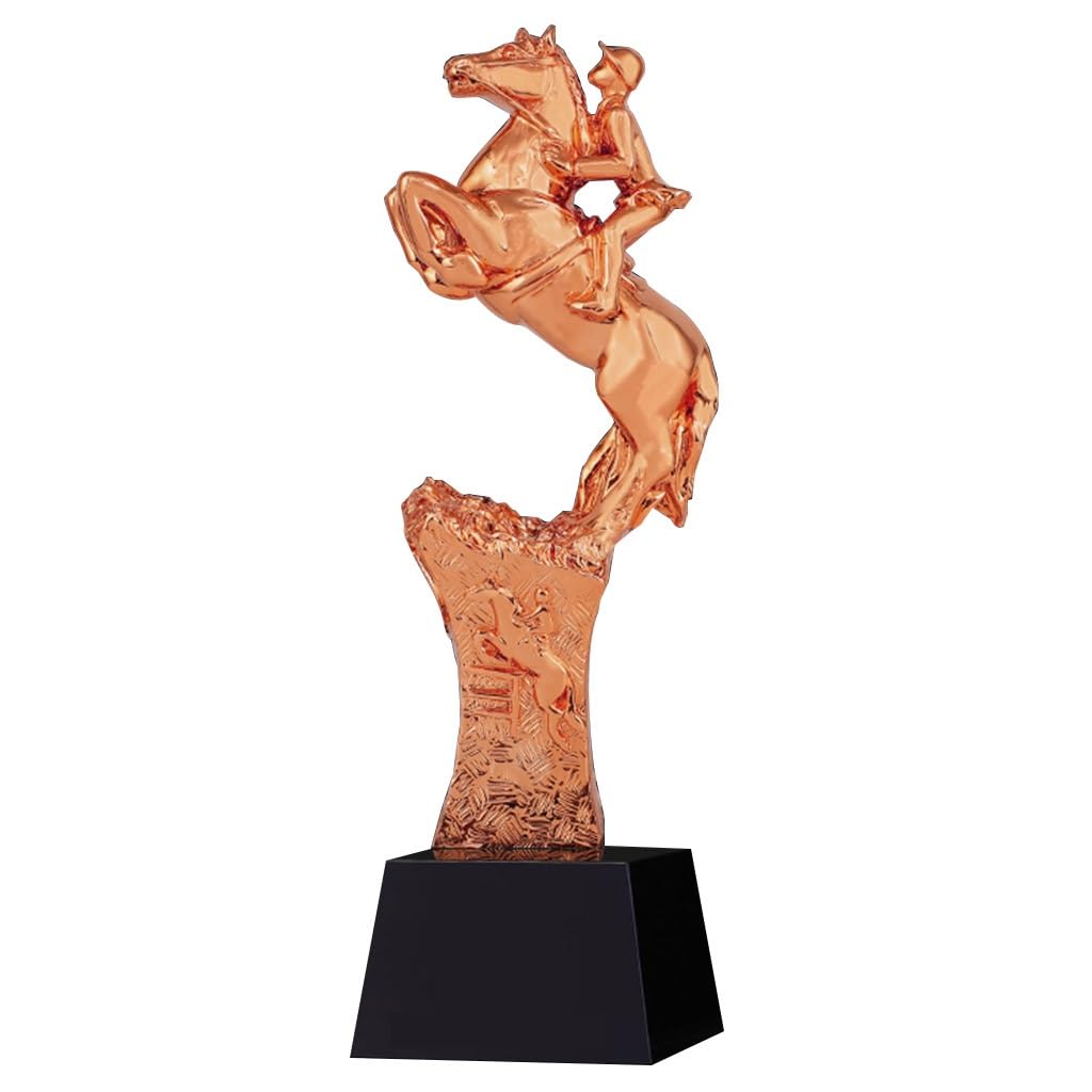 Trofeos, medallas y premios Trofeo De Competición Deportiva De Carreras De Caballos Trofeo Creativo De Resina Dorada. Trofeo De Recuerdo Ganador del Club Ecuestre Trofeo Grabado (Color : Copper, S :