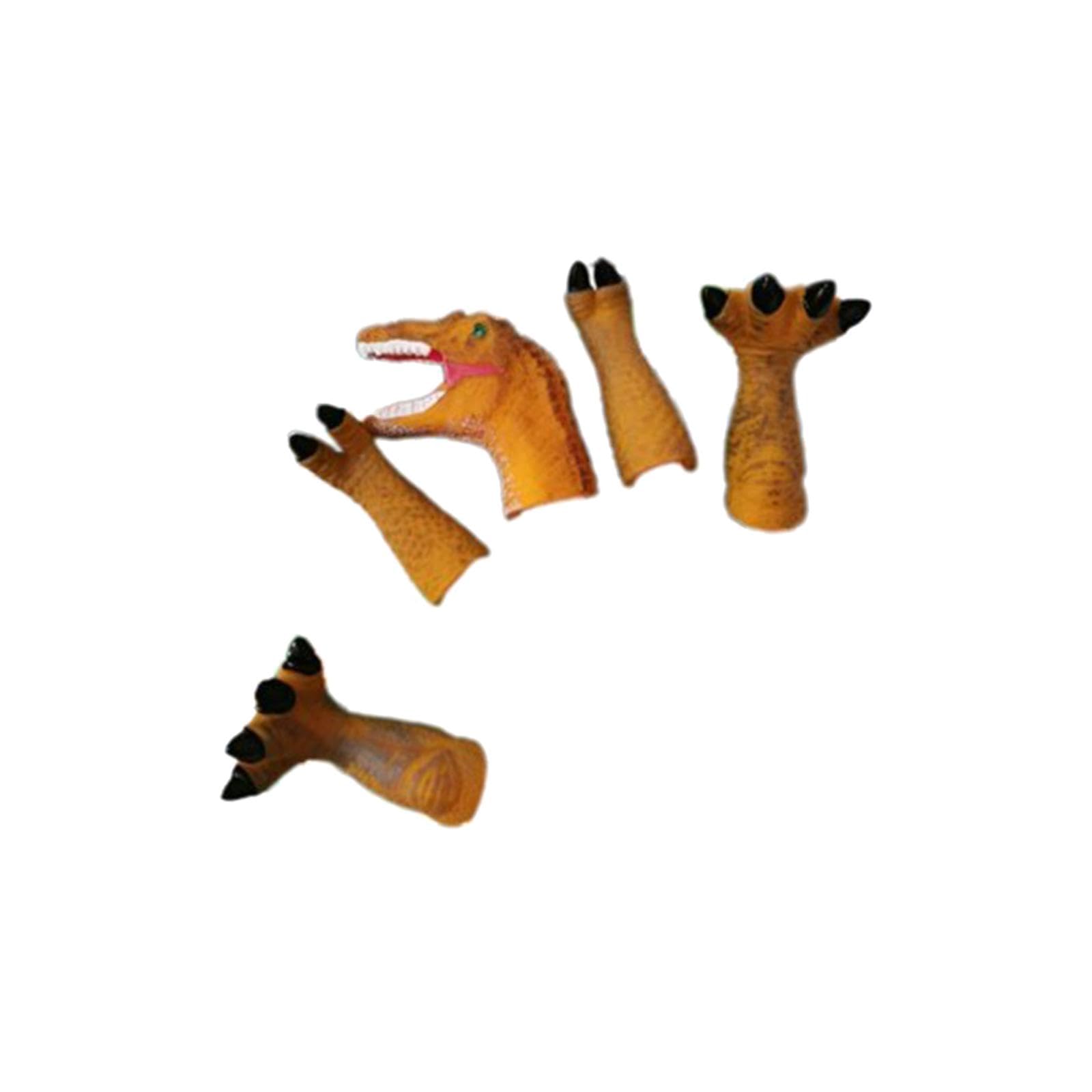 5 Pieces Dinosaur Finger Puppets Toys Finger Dolls for Kids Children Toddlers-image-44