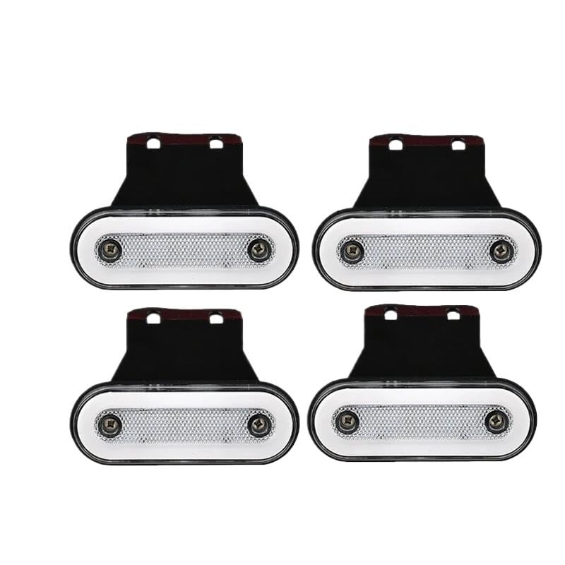 10 Uds/4 Uds 12V-24V Luz De Posición Lateral Luces Reflectoras Luces De Liquidación Para Scania Para Remolque Camión Furgoneta(4Pcs white A)