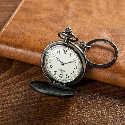 Image of Dad Pocket Watch Gift for Men - Vintage Retro Printed Keepsake Watch with Chain, Unique Father's Day, Birthday Gift for Papa, Daddy, Husband, Grandfather, and Father-in-Law
