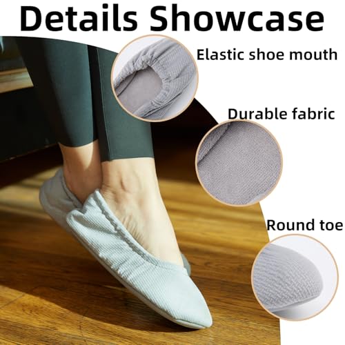 Magtoe Women's Lightweigt Indoor Slippers Memory Foam Portable Home Shoes Soft Foldable Rubber Sole3