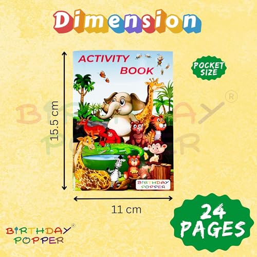 Image of Birthday Popper Brain Booster Activity Books - Set of 20 - Interactive Birthday Return Gifts for Kids