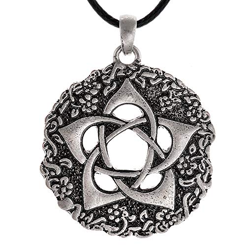 Black Bazaar Pagan Wiccan Pentacle of The Goddess Rose Talisman Protection Pendant Pentagram Necklace Gifts Jewelry