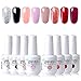 Produktbild Elite99 Klassischer Nagellack UV große Kapazität Gel Nägel Set, Nagellack Gel Polish Set, Nail Art Gel Lack Nail Polish UV Gellack UV 8 Farben Gellack Kit 15ML 010