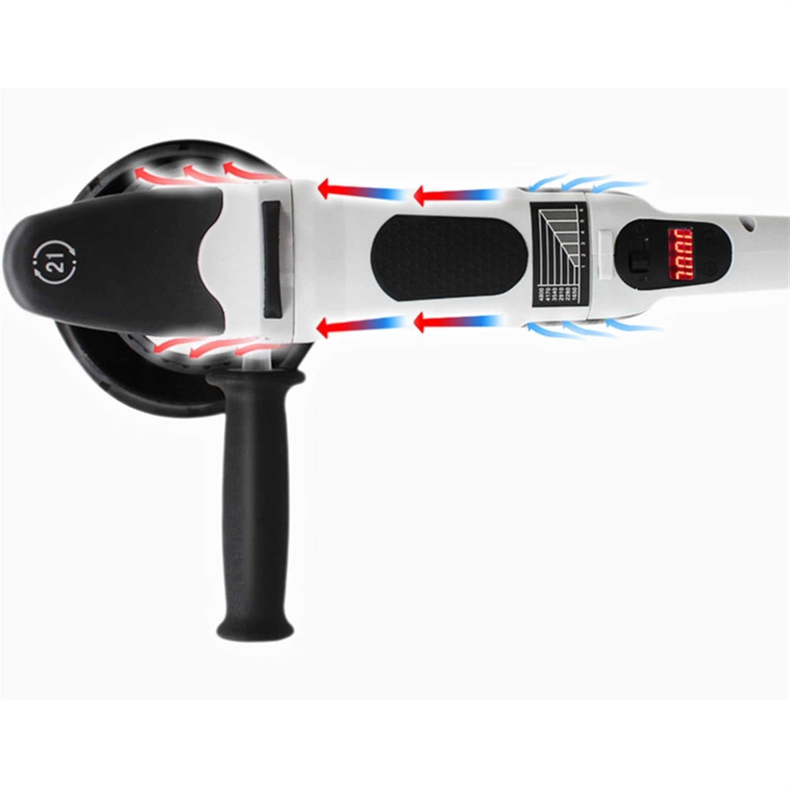 Pulidora Máquina pulidora por vibración Digital, máquina pulidora excéntrica de 8mm/15mm, máquina de esmalte y sellado con cera Chapado en cristal Para encerado y pulido de barcos y coches(15mm)