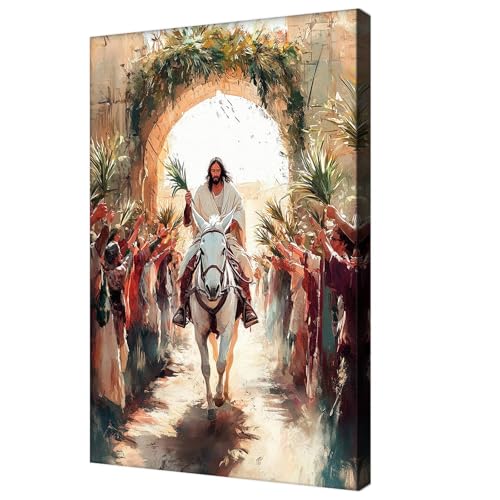 Jesus-Wall Art Framed Jesus' Triumphal Entry Into Jerusalem Poster For