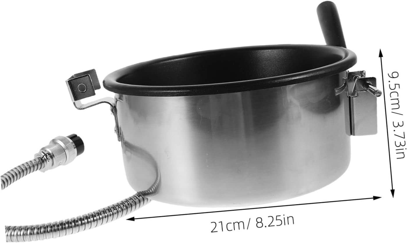 PRETYZOOM 8ounce Aluminum Popcorn Kettle Nonstick Popcorn Maker Pot Replacement Machine Accessory