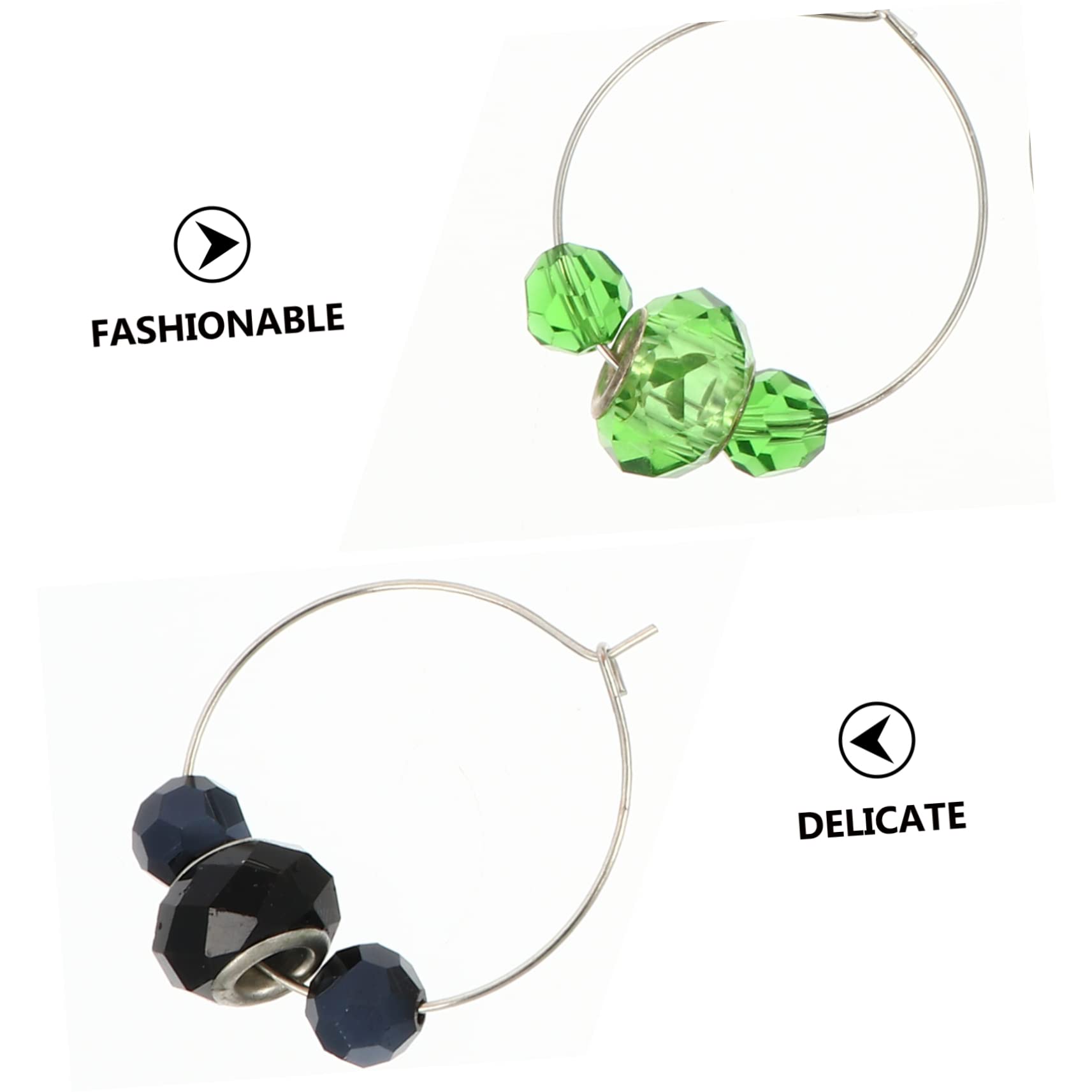POPETPOP 18stücke Beads Weinglasmarkierer Bunte Charms Für Gläser Wiederverwendbare Weinglas- Für Partys Hochzeiten Und Feiern Große Perlen