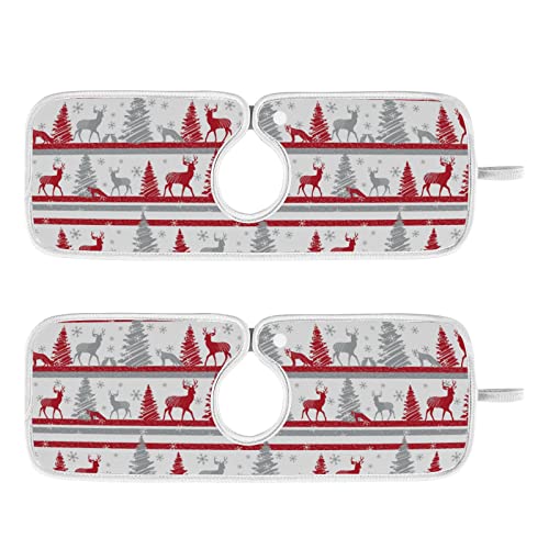 Kcldeci Lot de 2 tapis de robinet de cuisine, de salle de bain, d'évier, de cuisine, de lavabo, de cuisine, de 35,6 x 12,7 cm Cover