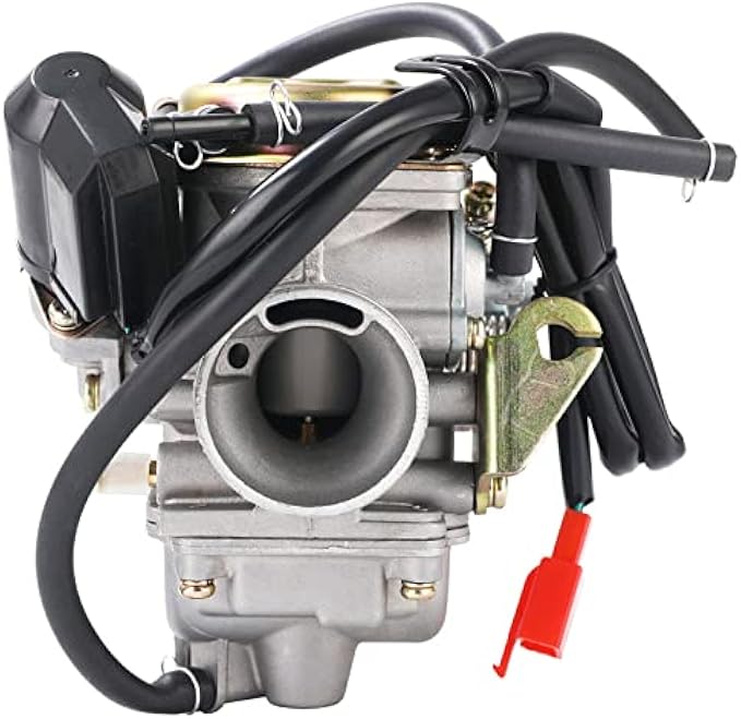 PowerMotor PD24J Carburetor for 4-Stroke GY6 125cc 150cc ATV Go Karts Scooter Mopeds QMJ/QMI157 QMJ/QMI152 - Manifold Intake Diameter 24mm PD24J Carb