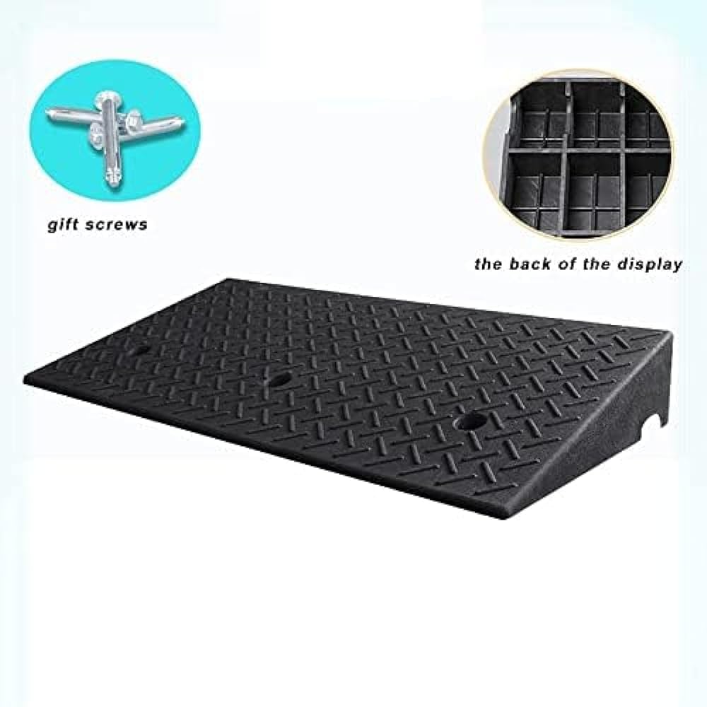 Rutschfeste Bordsteinrampe 9,9 Cm Hoch – Tragbar, Gummi, Für Auto, SUV, LKW, 100x50x14 Cm